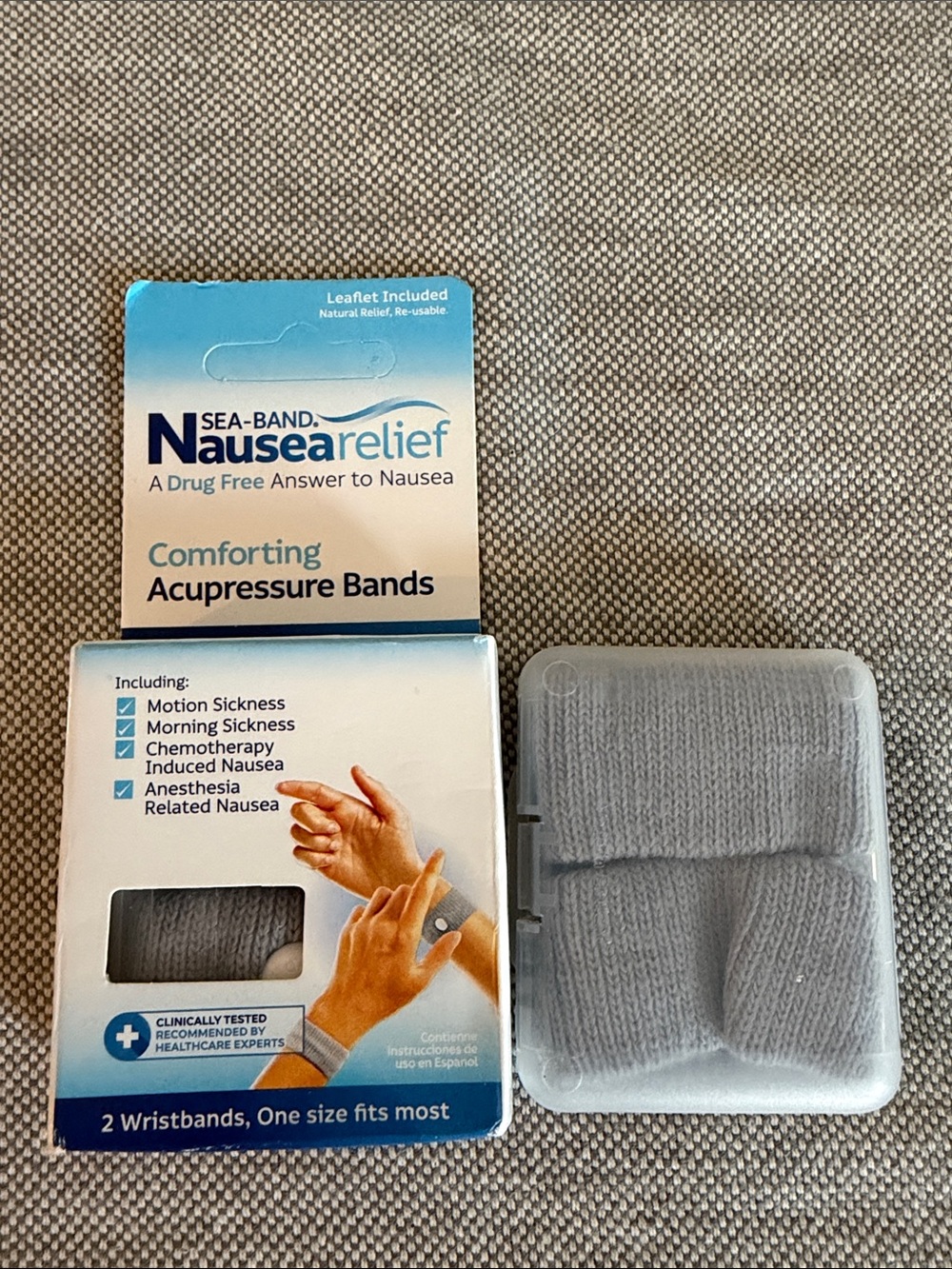 Comforting Acupressure Wristbands - Gray